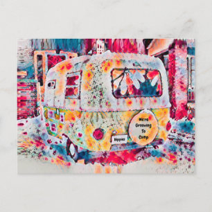Camper Retro Vintage Travel Travel Fun Moving Briefkaart