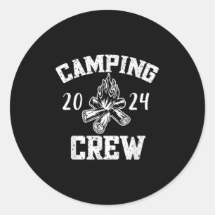 Camper Road Trip Family Matching Group Camping Cre Ronde Sticker