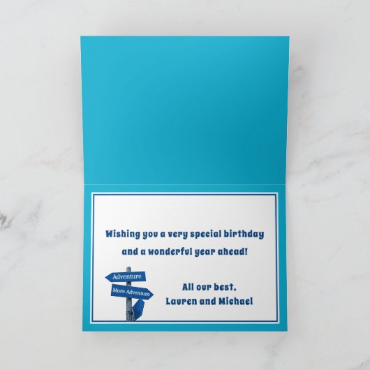  Camper Road Trip Happy Birthday Kaart (Binnen)