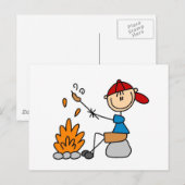 Camper Roasting Hot Dogs Tshirts en cadeaus Briefkaart (Voorkant / Achterkant)