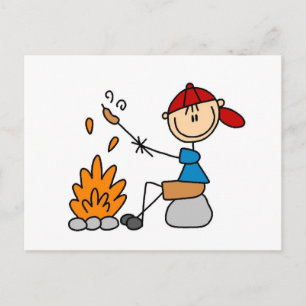 Camper Roasting Hot Dogs Tshirts en cadeaus Briefkaart
