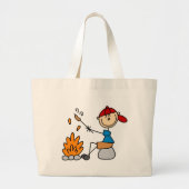 Camper Roasting Hot Dogs Tshirts en cadeaus Grote Tote Bag (Voorkant)