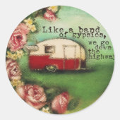  Camper & Rozen Ronde Sticker (Voorkant)