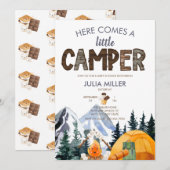 Camper | Rustisch Baby shower Kaart (Voorkant / Achterkant)