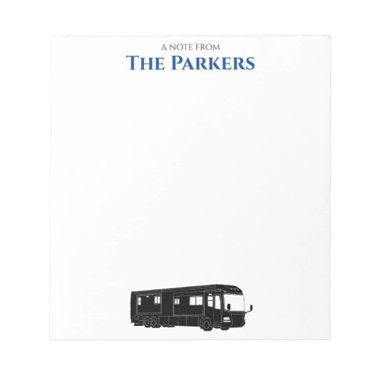 Camper / RV / Camping - Gepersonaliseerd Notitiebl Notitieblok (Voorkant)