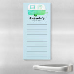 Camper RV Trailer Custom Grocery Shop To-DO List Magnetisch Notitieblok<br><div class="desc">Maak uw boodschappenlijstjes in stijl met deze aanpasbare boodschappenwinkel of een aanpasbaar aantekenblok voor een lijst. Verander de tekst aan uw behoeften. Houd of schrap ook de lijnen. Bekijk mijn winkel voor meer!</div>