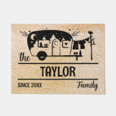 Camper RV Travel Trailer Camping Campervan Caravan Deurmat (Voorkant)