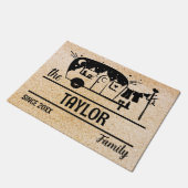 Camper RV Travel Trailer Camping Campervan Caravan Deurmat (Schuin)