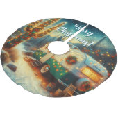  Camper Saguaro Cactus Kerstblauw Groen Kerstboom Rok (Gekanteld)