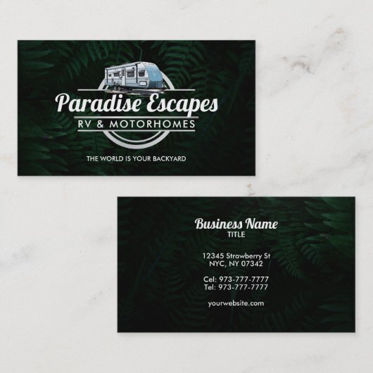 Camper Slogans visitekaartjes (Voorkant / Achterkant)