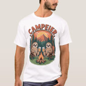 Camper Sloths Beer Kampvuur Fun T-shirt (Voorkant)