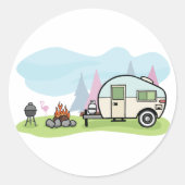 Camper Stickers in Vintage Stijl (Voorkant)