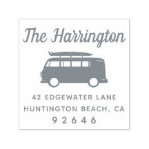 Camper Surfboard Familienaam Retouradres