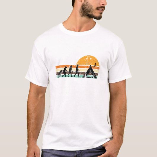 Camper Tent Evolution Retro Design, Camping T-shirt (Voorkant)
