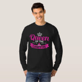Camper Tent Queen van de kampvuur T-shirt (Voorkant volledig)