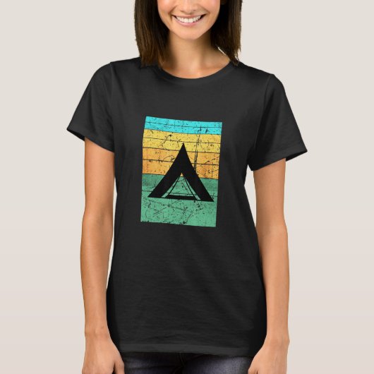 Camper Tent Retro Camping T-shirt (Voorkant)