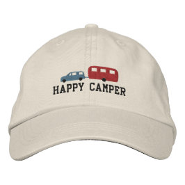 Camper Trailer en Car Happy Camper Geborduurde Pet
