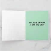 CAMPER TRAILER FUNNY UIT DE GRID BIRTHDAY KAART (Binnen)