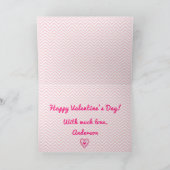  Camper Trailer Happy Valentine's Day Kaart (Binnen)