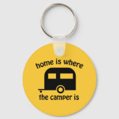 Camper Trailer Home Funny Sleutelhanger (Voorkant)