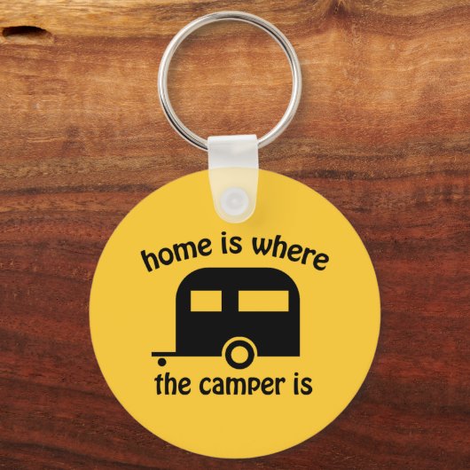 Camper Trailer Home Funny Sleutelhanger (Voorkant)