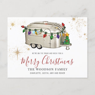  Camper Trailer Kerstvakantie Feestdagenkaart