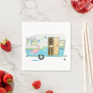  Camper Trailer Napkins Servet
