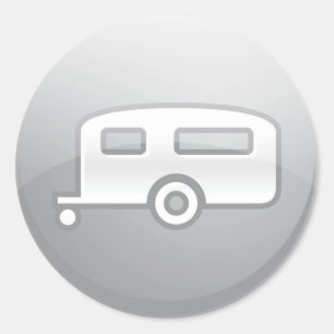 Camper Trailer Ronde Sticker
