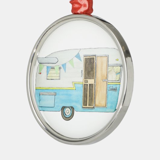  camper Trailer-versiering Metalen Ornament (Links)
