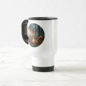 Camper Travel Mug With A Camping Site Reisbeker (Voorkant links)