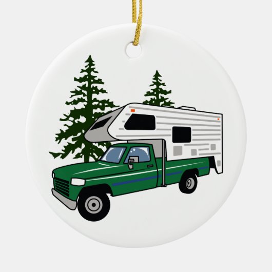 Camper Truck Keramisch Ornament (Voorkant)