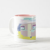 Camper Tweekleurige Koffiemok (Voorkant links)