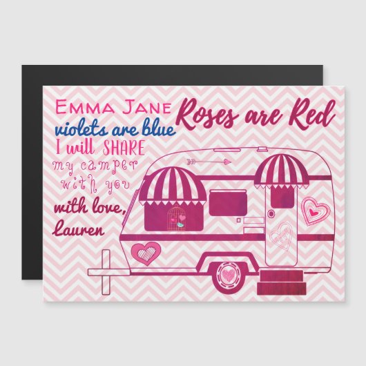  Camper Valentijnsdag Magnetische Kaart (Voorkant / Achterkant)