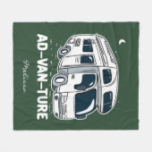 Camper Van Camping Adventure Gag Fleece Deken (Voorkant (Horizontaal))