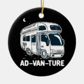 Camper Van Camping Adventure Gag Keramisch Ornament (Voorkant)