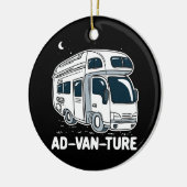 Camper Van Camping Adventure Gag Keramisch Ornament (Links)
