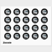 Camper Van Camping Adventure Ronde Sticker (Vel)
