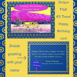 Camper Van Happy Birthday Happy Camper Kaart