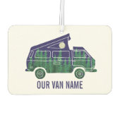 Camper Van met Pop omhoog Vertekende de Tekst van  Luchtverfrisser (Achterkant)