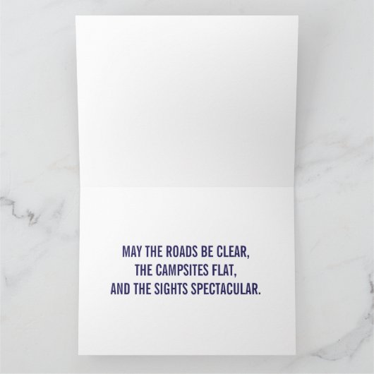 Camper Van met Uitklapbare Tent Aangepaste Tekst K Kaart (Binnen)