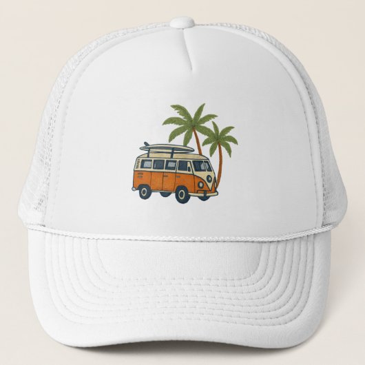  Camper Van & Palm Trees Surf Pet (Voorkant)