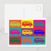 Camper Van Pop Art Briefkaart (Voorkant / Achterkant)