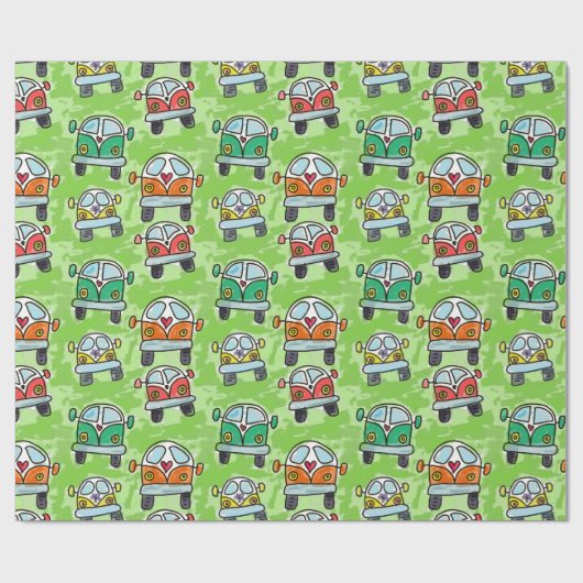 Camper Van Road Trip Cadeaupapier (Vlak)