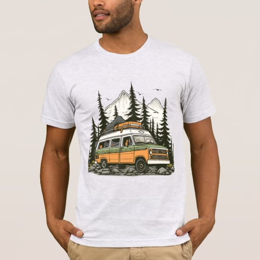  camper van roadtrip T-shirt: het perfecte cadeau T-shirt (Voorkant)