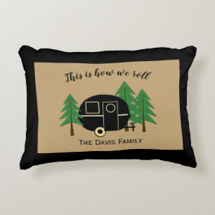 Camper Van Tan en Black Accent Kussen