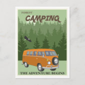 Camper Van Travel-opslagplaats Briefkaart (Voorkant)