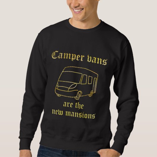 Camper Vans New Mansions Gold Trui (Voorkant)
