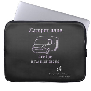 Camper Vans New Mansions Paars Irid. Laptop Sleeve