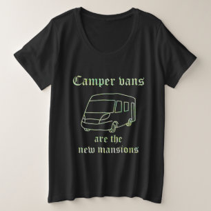 Camper Vans New Mansions YG Irid. Grote Maat T-shirt
