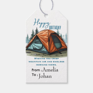 Camper Verjaardag Cadeaulabel